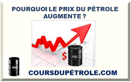  POURQUOI LE PRIX DU PÉTROLE AUGMENTE ? 